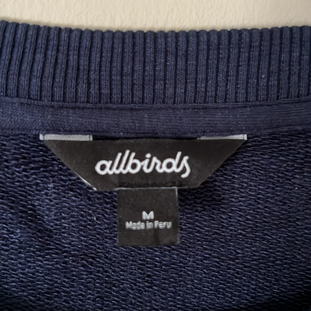 Allbirds Navy Blue Crewneck Sweatshirt Medium - Picture 2 of 5